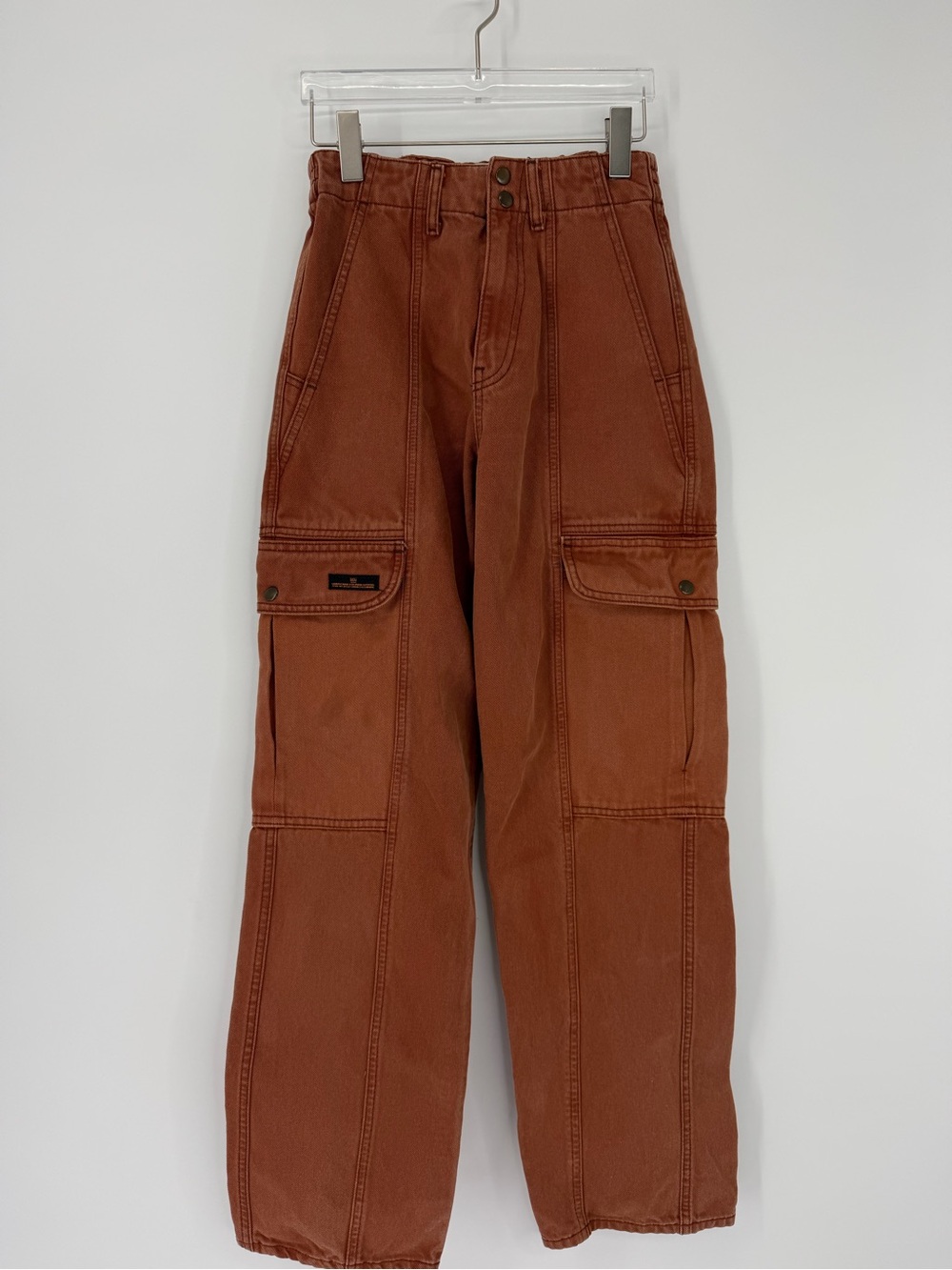 BDG, Burnt Orange Cargo Pants, Size 25